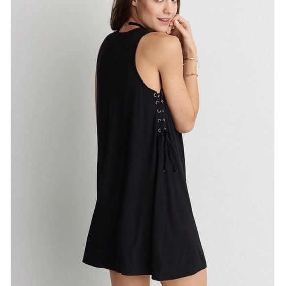 NEW American Eagle Lace Up Side Shift Dress - Picture 2 of 5